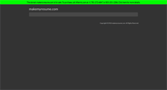 Desktop Screenshot of makemyresume.com