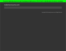 Tablet Screenshot of makemyresume.com